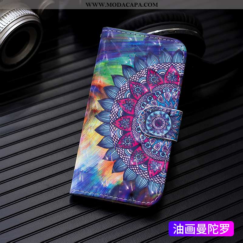 Capas Huawei P Smart Couro Pintado Cover Completa Telemóvel Soft Carteira Venda