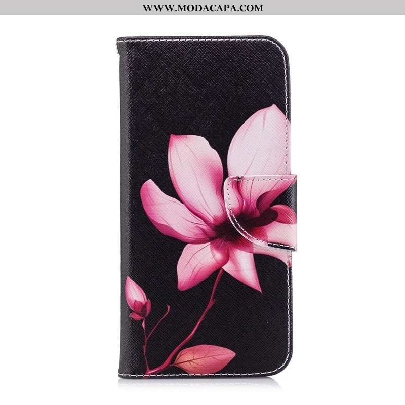 Capa Huawei P Smart Desenho Animado Preto Cover Cases Telemóvel Pintado Couro Online