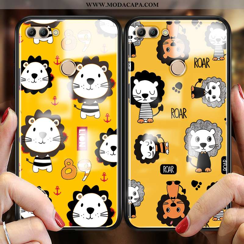 Capas Huawei P Smart Desenho Animado Completa Silicone Personalizado Amarelo Protetoras Online