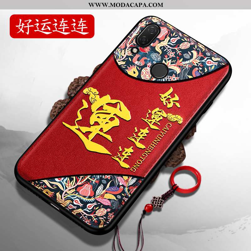 Capas Huawei P Smart+ Silicone Slim Fosco Antiqueda Protetoras Vermelho Online