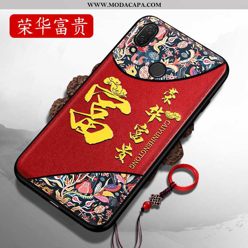 Capas Huawei P Smart+ Silicone Slim Fosco Antiqueda Protetoras Vermelho Online