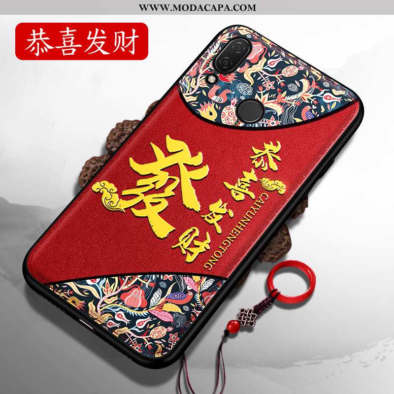 Capas Huawei P Smart+ Silicone Slim Fosco Antiqueda Protetoras Vermelho Online