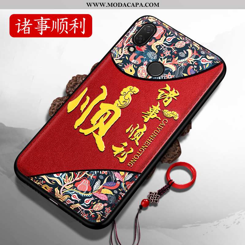 Capas Huawei P Smart+ Silicone Slim Fosco Antiqueda Protetoras Vermelho Online