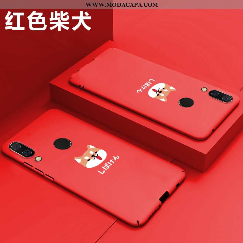 Capa Huawei P Smart+ Criativas Capas Resistente Completa Tendencia Desenho Animado Vermelho Barato