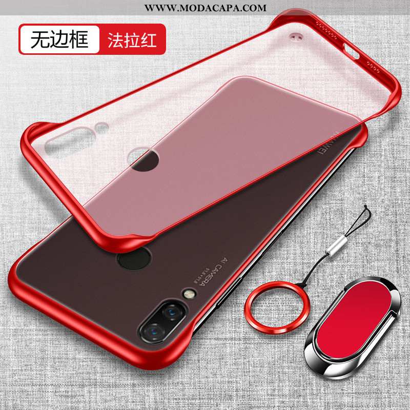 Capa Huawei P Smart+ Tendencia Vermelho Minimalista Soft Protetoras Cases Telemóvel Baratos