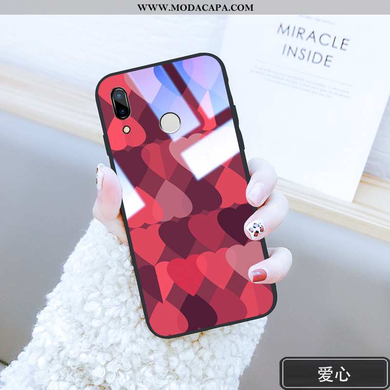 Capa Huawei P Smart+ Vidro Verão Vermelho Nova Novas Telemóvel Completa Venda