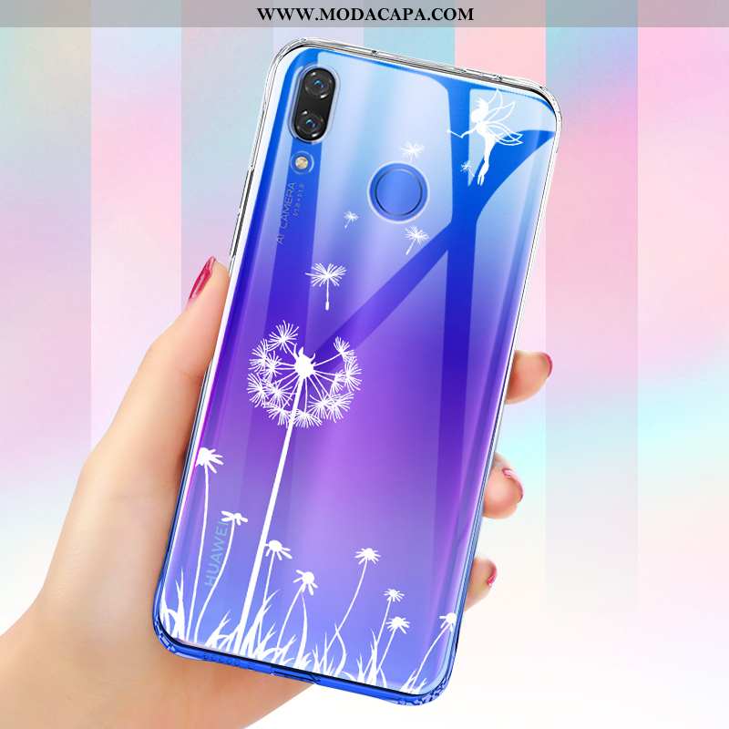 Capa Huawei P Smart+ Soft Transparente Capas Completa Azul Telemóvel Silicone Baratos