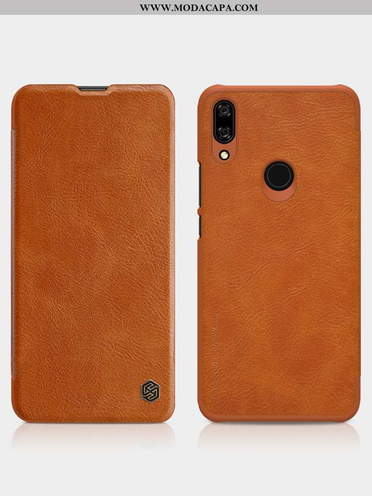 Capa Huawei P Smart Z Couro Vermelho Telemóvel Cases Promoção