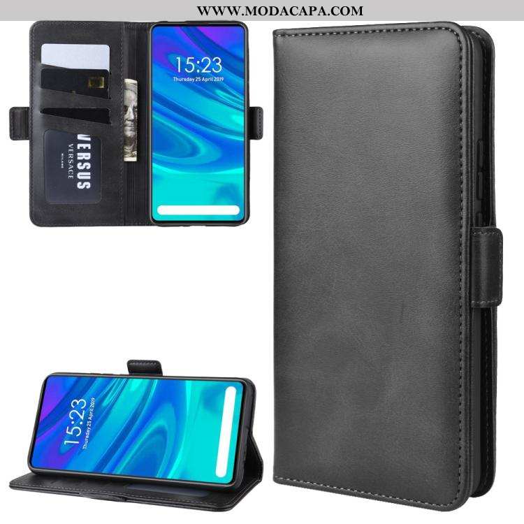 Capa Huawei P Smart Z Carteira Preto Cases Vaca Telemóvel Protetoras Pequena Baratas