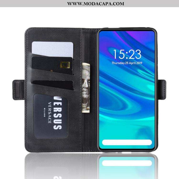 Capa Huawei P Smart Z Carteira Preto Cases Vaca Telemóvel Protetoras Pequena Baratas