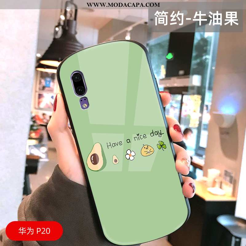 Capa Huawei P20 Criativas Cactus Rosto Oval Capas Resistente Tendencia Dágua Venda