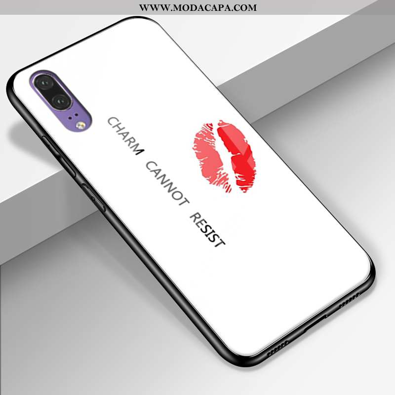 Capa Huawei P20 Vidro Colorido Personalizado Silicone Couro Legitimo Capas Desenho Animado Baratas