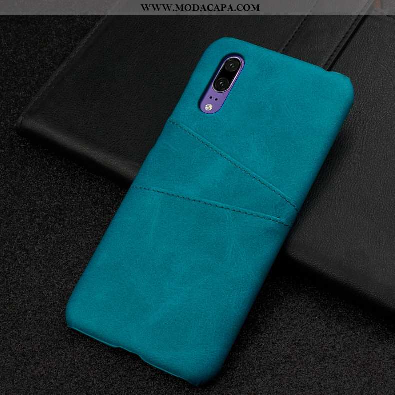 Capas Huawei P20 Couro Resistente Antiqueda Personalizada De Grau Nova Marrom Promoção