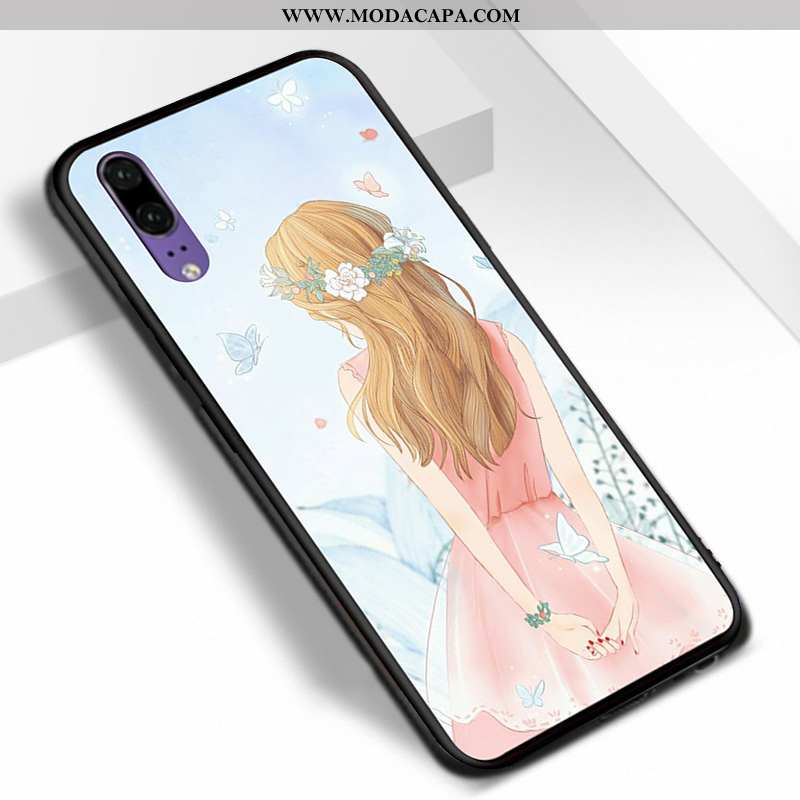 Capas Huawei P20 Tendencia Personalizada Vermelho Antiqueda Malha Silicone Desenho Animado Comprar