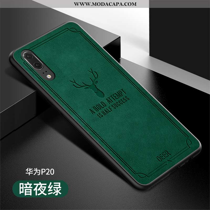 Capa Huawei P20 Couro Antiqueda Protetoras De Grau Telemóvel Capas Silicone Barato