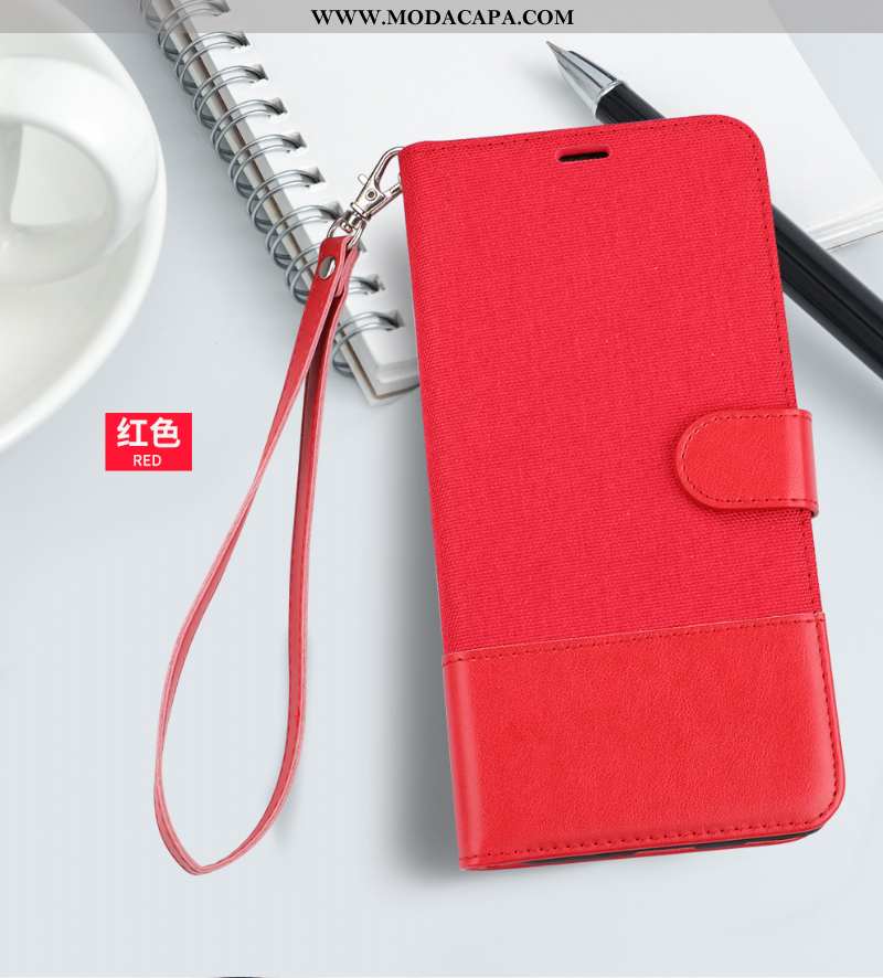Capas Huawei P20 Couro Completa Cover Telemóvel Vermelho Carteira Comprar