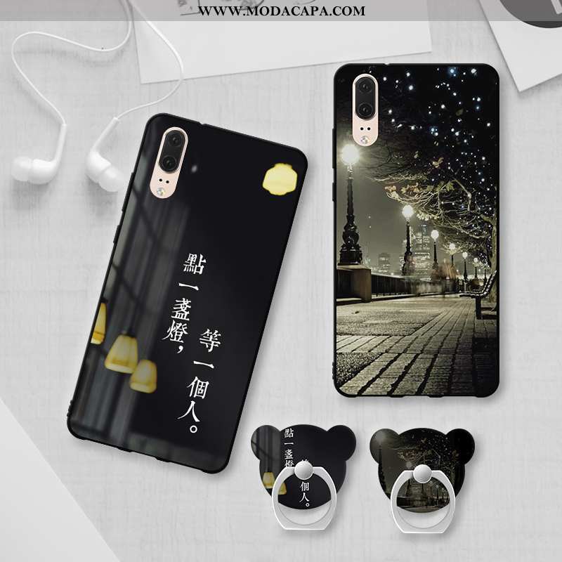 Capas Huawei P20 Tendencia Cases Preto Telemóvel Protetoras Personalizado Comprar