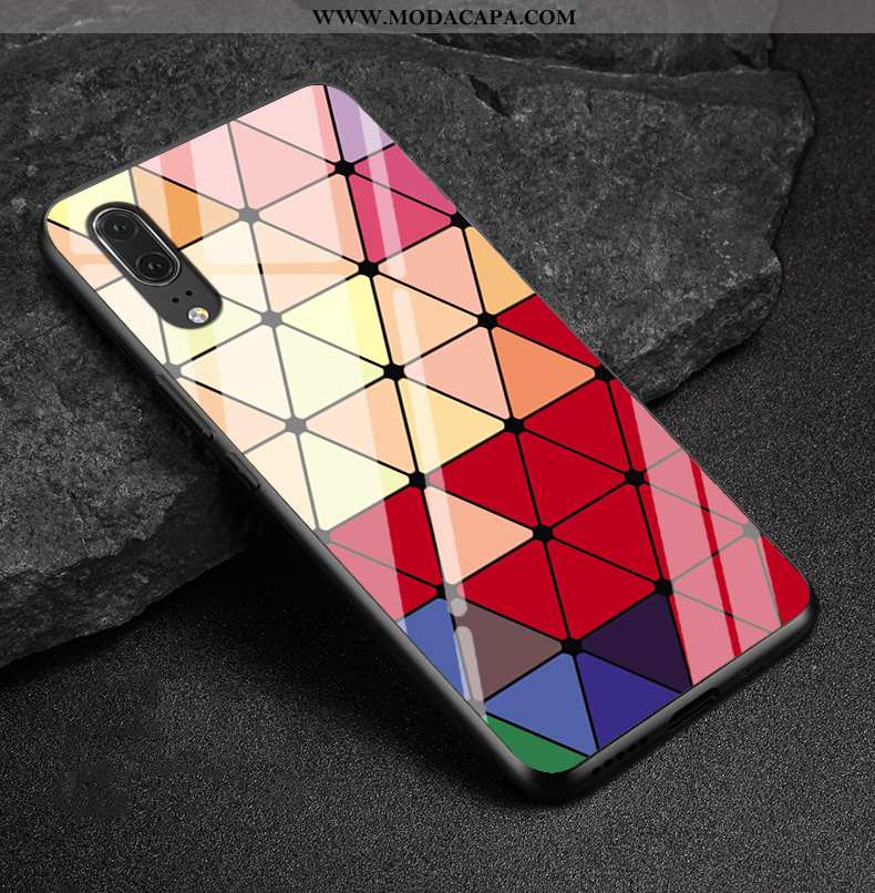 Capa Huawei P20 Couro Legitimo Colorido Telemóvel Protetoras Estiloso Cases Tendencia Promoção