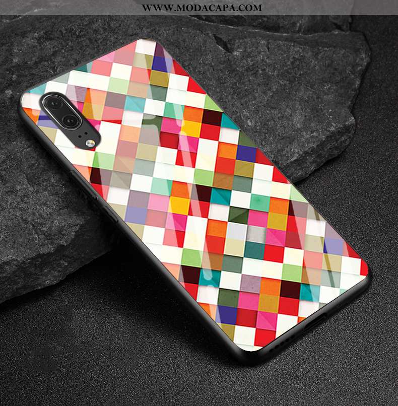 Capa Huawei P20 Couro Legitimo Colorido Telemóvel Protetoras Estiloso Cases Tendencia Promoção