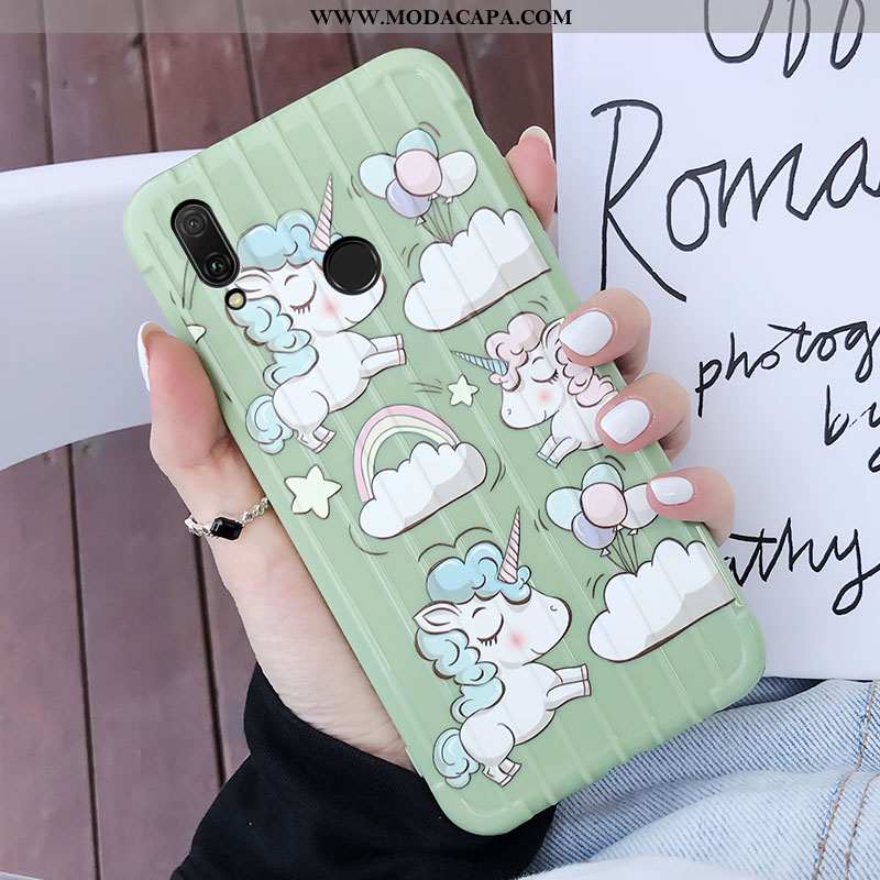 Capas Huawei P20 Lite Tendencia Completa Primavera Desenho Animado Telemóvel Verde Online