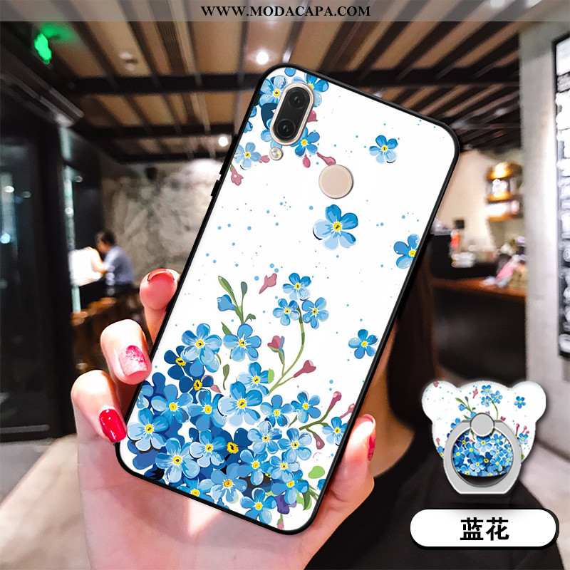 Capas Huawei P20 Lite Silicone Primavera Azul Telemóvel Antiqueda Baratas