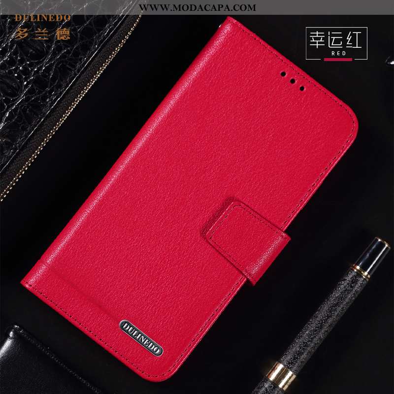 Capa Huawei P20 Pro Couro Genuíno Telemóvel Completa Antiqueda Marrom Capas Protetoras Barato