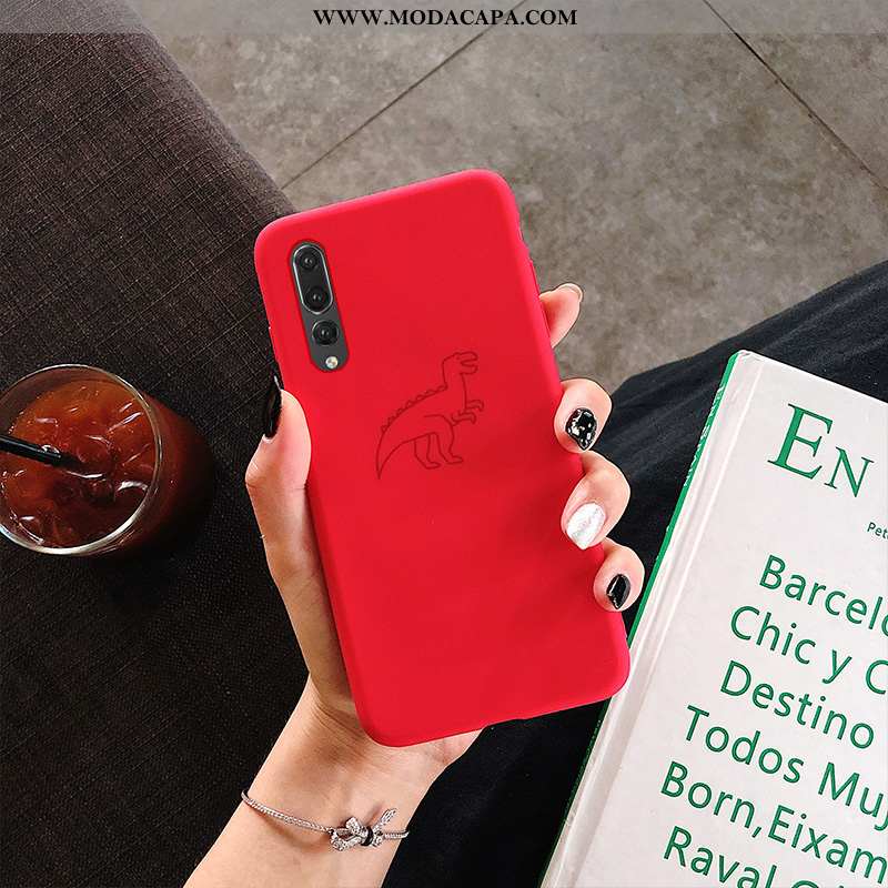 Capas Huawei P20 Pro Tendencia Criativas Super Malha Soft Vermelho Baratas