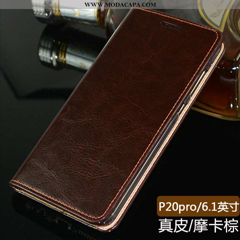 Capas Huawei P20 Pro Protetoras Laranja Couro Legitimo Antiqueda Nova Cover Cases Online