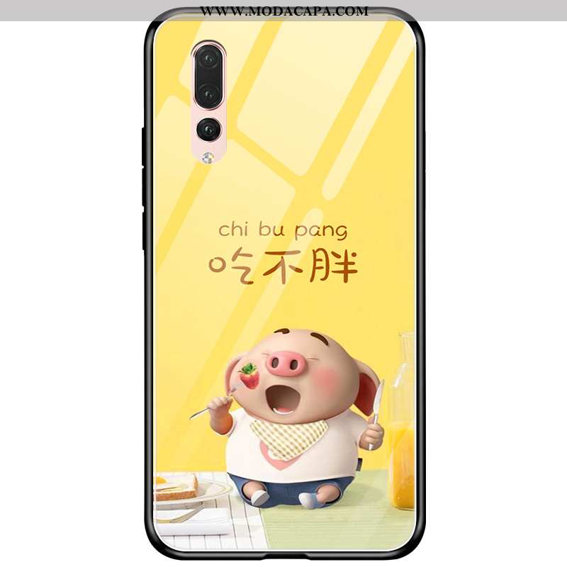 Capas Huawei P20 Pro Vidro Aço Criativas Casaco Telemóvel Antiqueda Baratos