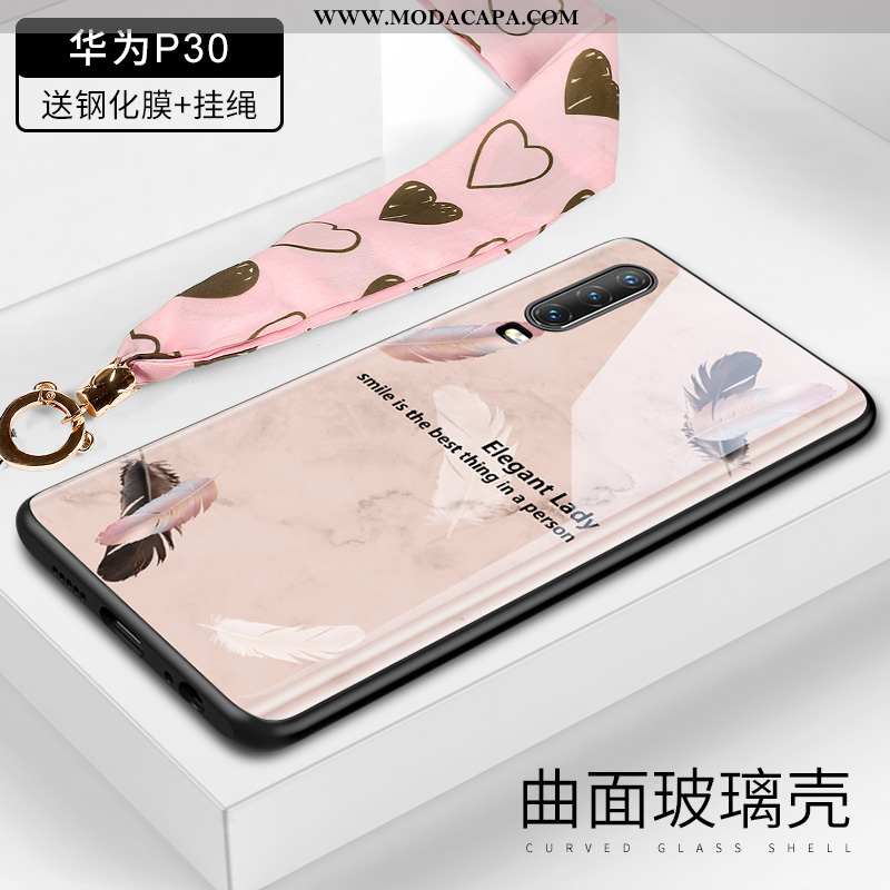 Capas Huawei P30 Criativas Cases Protetoras Frente Telemóvel Penas Baratos