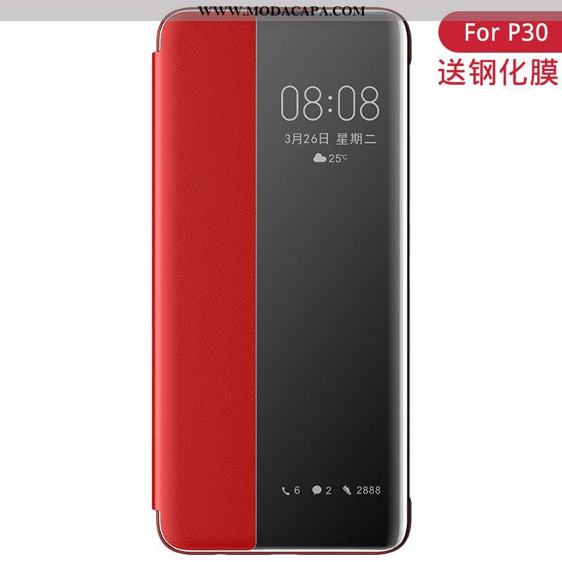 Capa Huawei P30 Acessorios De Grau Cases Protetoras Malha Telemóvel Vermelho Barato