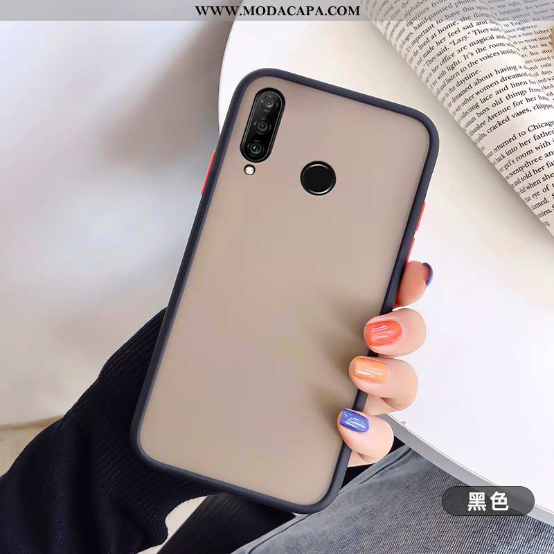 Capas Huawei P30 Lite Personalizada Cor De Contraste Telemóvel Soft Primavera Branco Venda