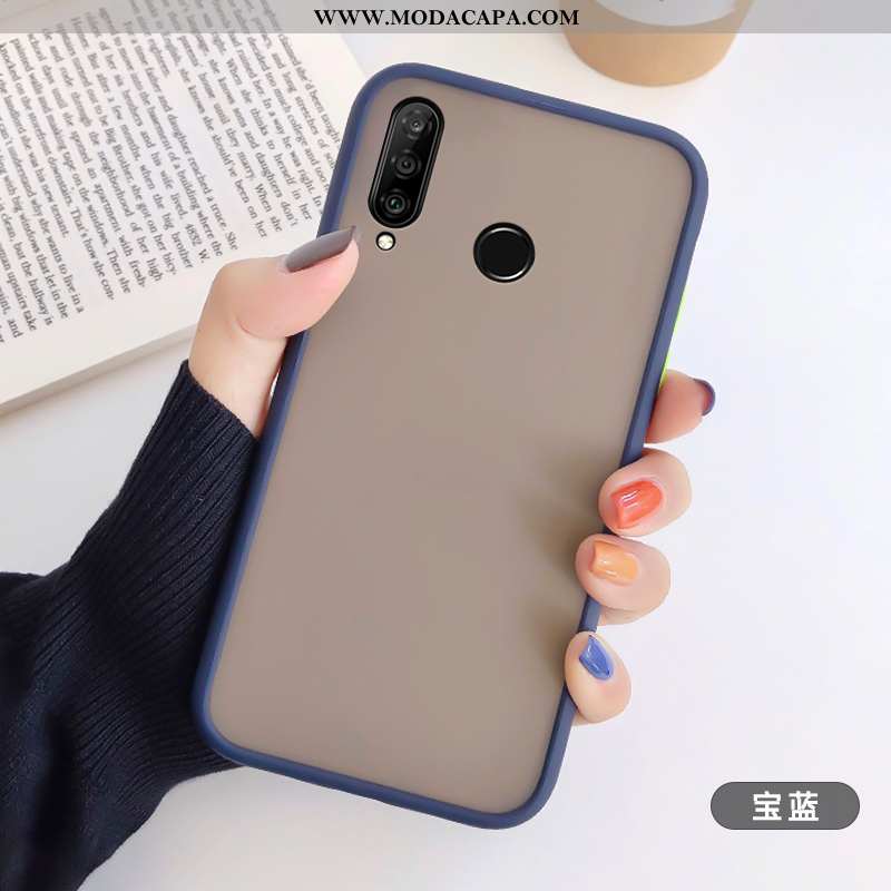 Capas Huawei P30 Lite Personalizada Cor De Contraste Telemóvel Soft Primavera Branco Venda