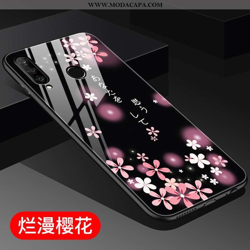 Capas Huawei P30 Lite Criativas Antiqueda Personalizada Tendencia Vermelho Claro Barato