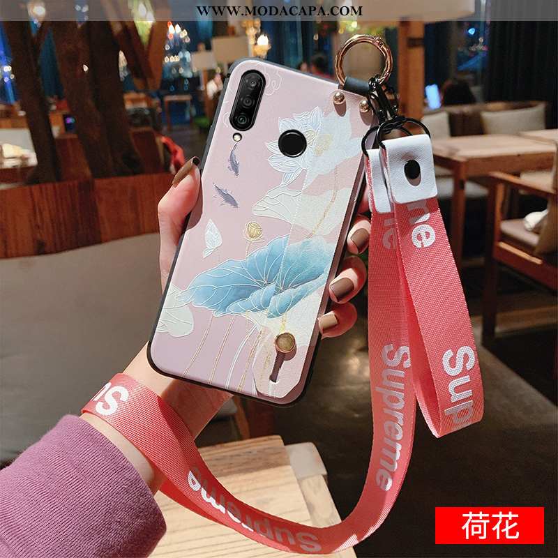 Capas Huawei P30 Lite Cordao Telemóvel Personalizada Midi Floral Completa Wrisband Online