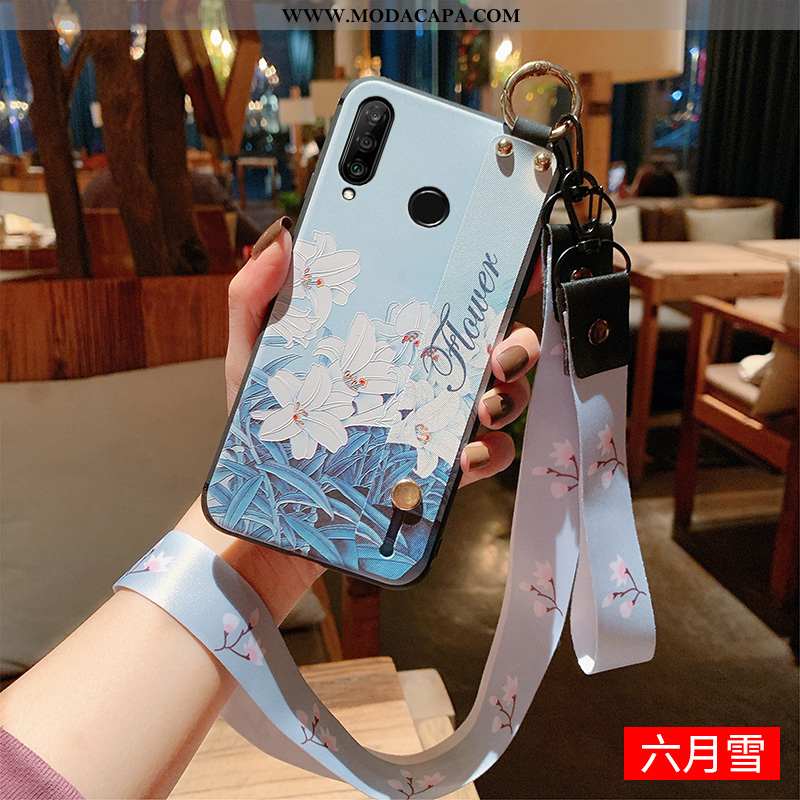 Capas Huawei P30 Lite Cordao Telemóvel Personalizada Midi Floral Completa Wrisband Online