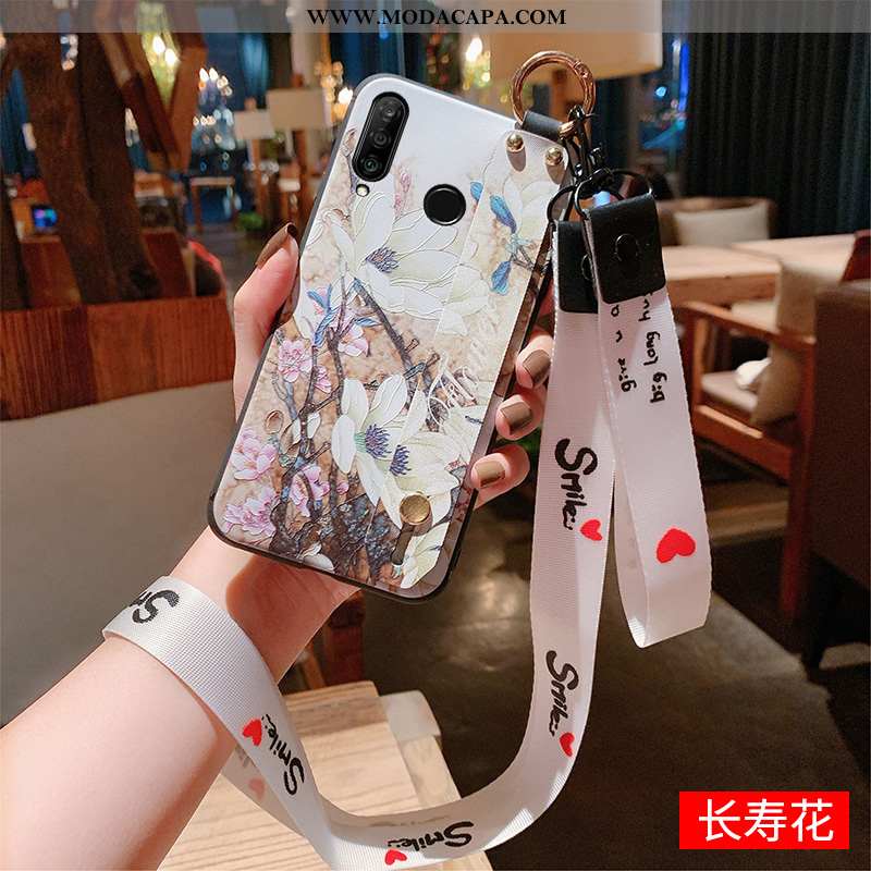 Capas Huawei P30 Lite Cordao Telemóvel Personalizada Midi Floral Completa Wrisband Online