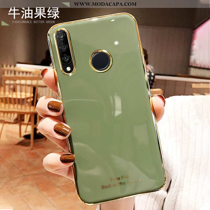 Capas Huawei P30 Lite Soft Silicone Super Personalizada Bege Telemóvel Baratos