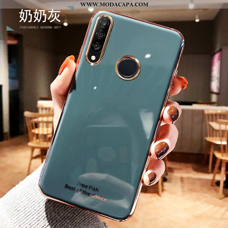 Capas Huawei P30 Lite Soft Silicone Super Personalizada Bege Telemóvel Baratos