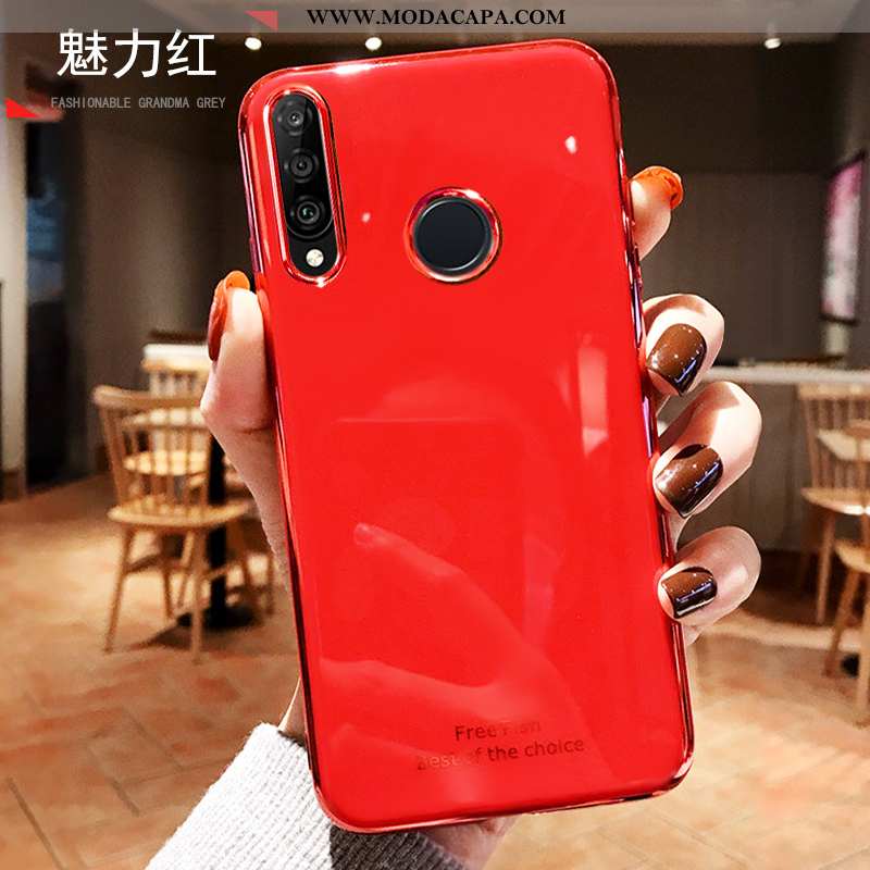 Capas Huawei P30 Lite Soft Silicone Super Personalizada Bege Telemóvel Baratos