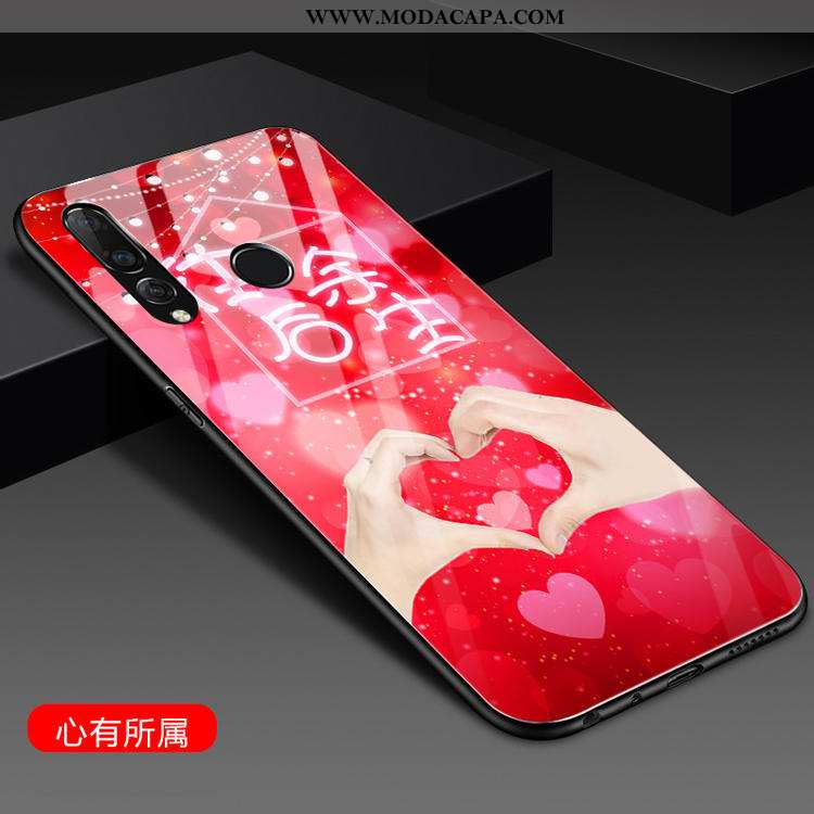 Capas Huawei P30 Lite Personalizada Vermelho Vidro Malha Estilosas Cases Antiqueda Venda