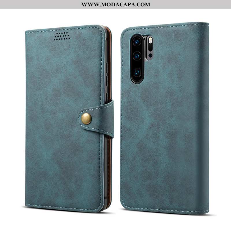 Capa Huawei P30 Pro Carteira Telemóvel Cover Cases Capas Couro Verde Venda