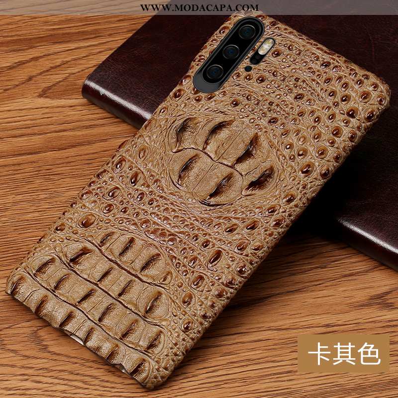 Capas Huawei P30 Pro Luxo Telemóvel Criativas Antiqueda Couro Protetoras Couro Genuíno Venda