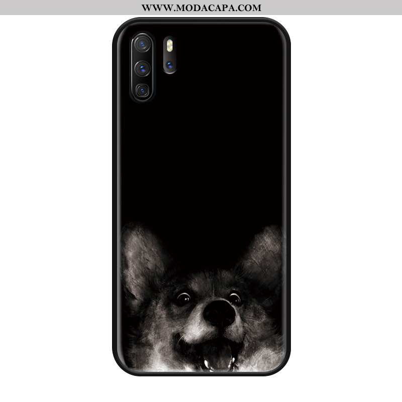 Capas Huawei P30 Pro Estiloso Minimalista Casal Cases Bonitos Completa Preto Baratos