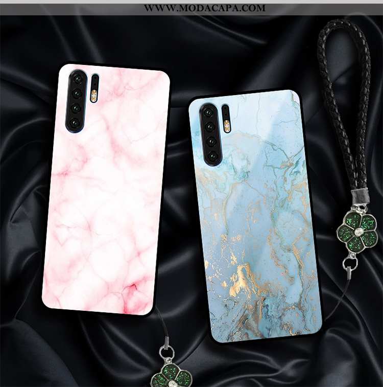 Capas Huawei P30 Pro Protetoras Vidro Traseira Criativas Silicone Rosa Barato