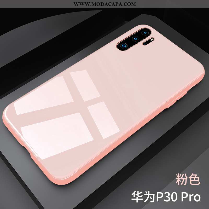 Capas Huawei P30 Pro Super Malha Vidro Tendencia Telemóvel Completa Rosa Promoção