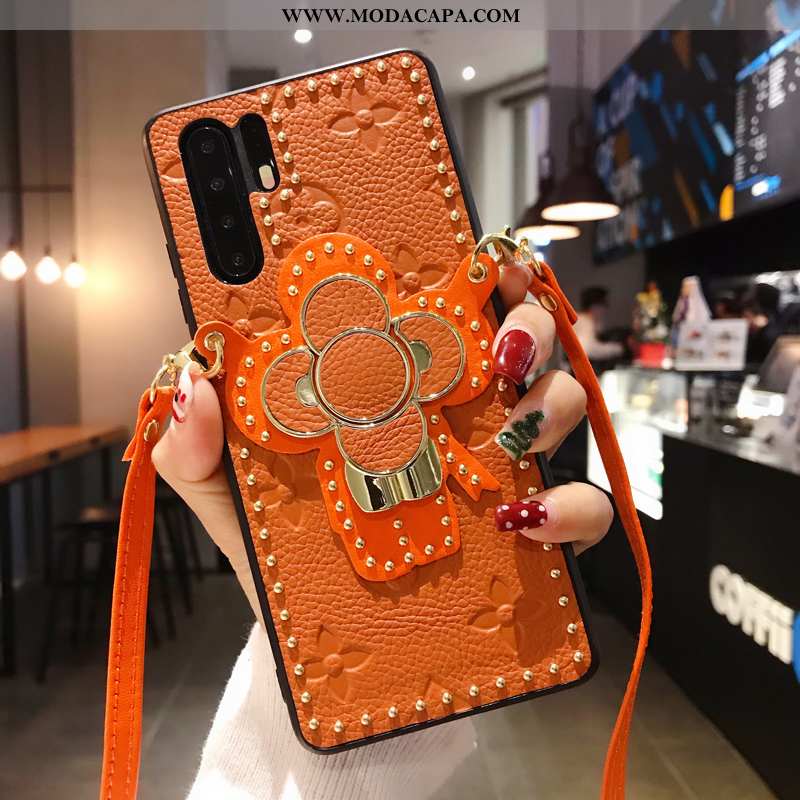 Capas Huawei P30 Pro Couro Telemóvel Criativas Genuíno Tendencia Suporte Antiqueda Malha Baratos