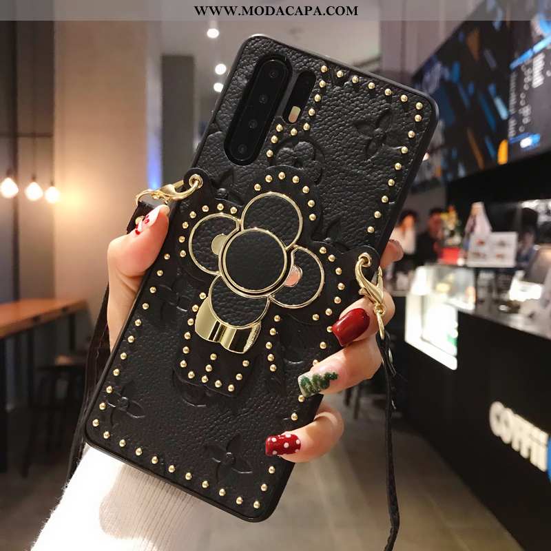 Capas Huawei P30 Pro Couro Telemóvel Criativas Genuíno Tendencia Suporte Antiqueda Malha Baratos