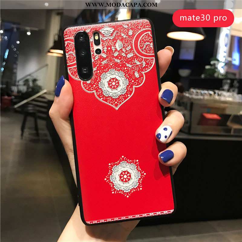 Capa Huawei P30 Pro Soft Vermelho Personalizado Fosco Capas Completa Antiqueda Baratas