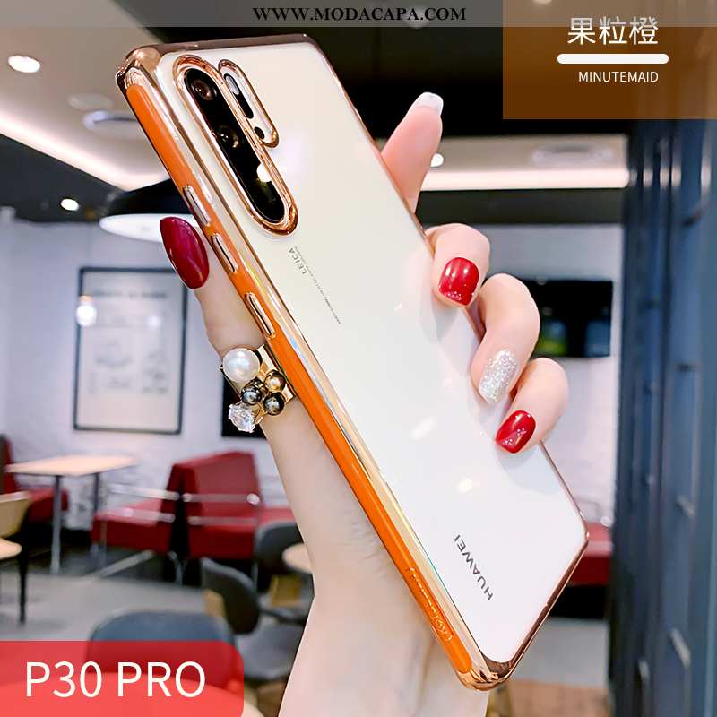 Capas Huawei P30 Pro Slim Telemóvel Clara Antiqueda Simples Super Branco Baratas